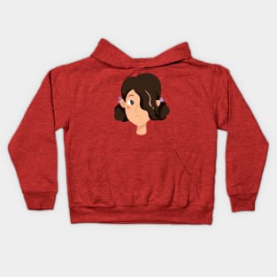 Girl Brown Hair Ponytails Kids Hoodie